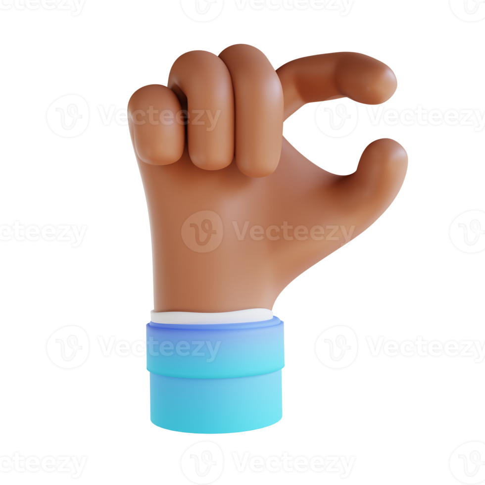 3D illustration hand gestures png