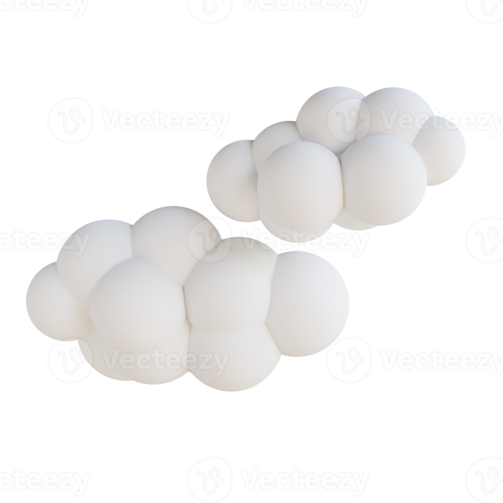 3D illustration clouded png