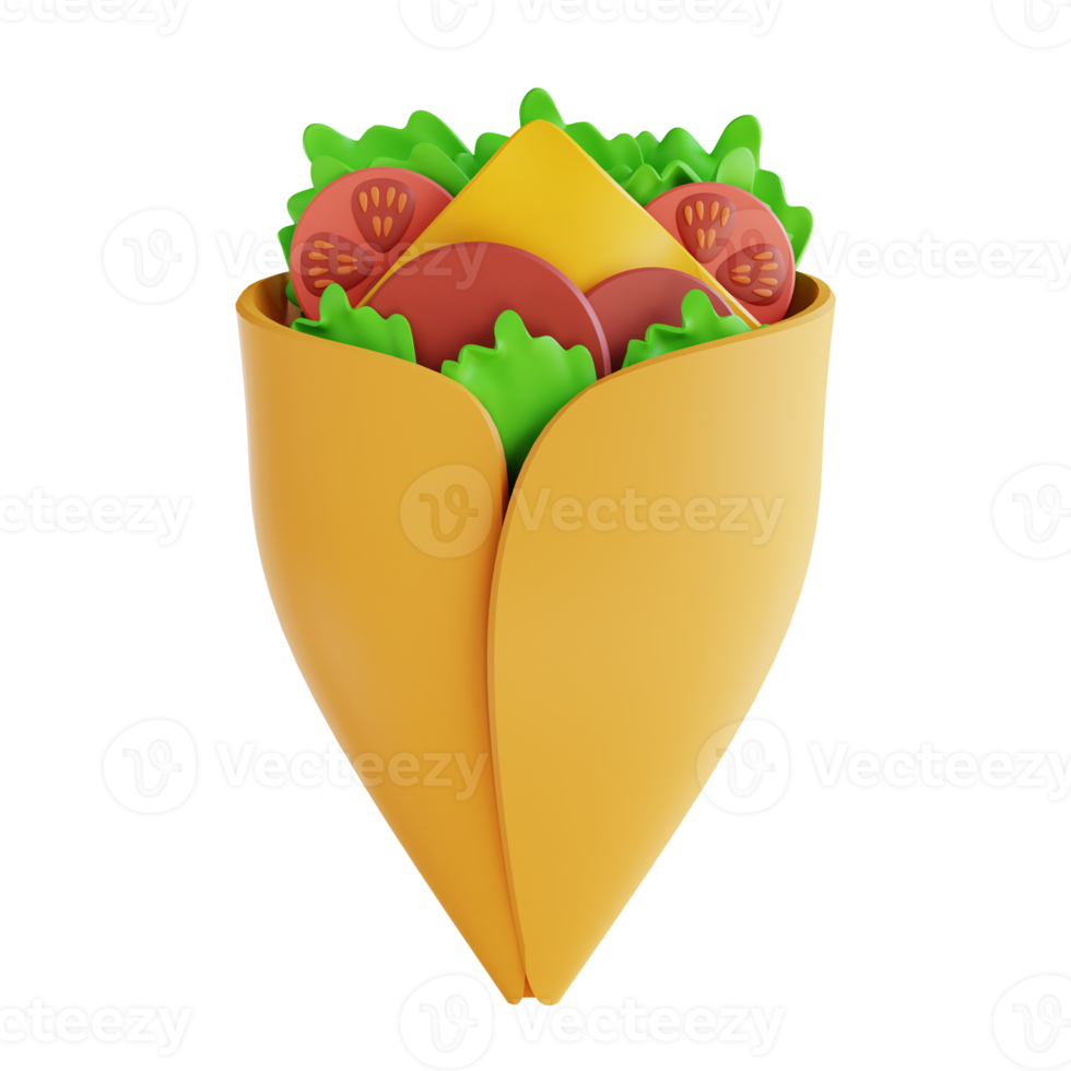 3D illustration burritos png