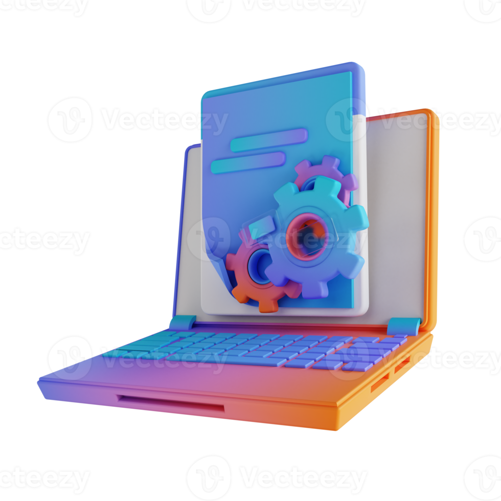 3D illustration data management png
