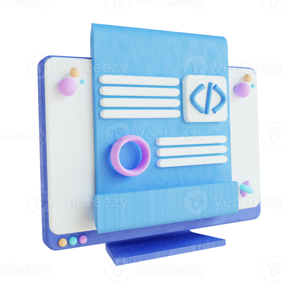 3D illustration website and metadata png