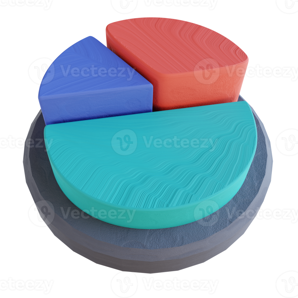 3D illustration pie chart png