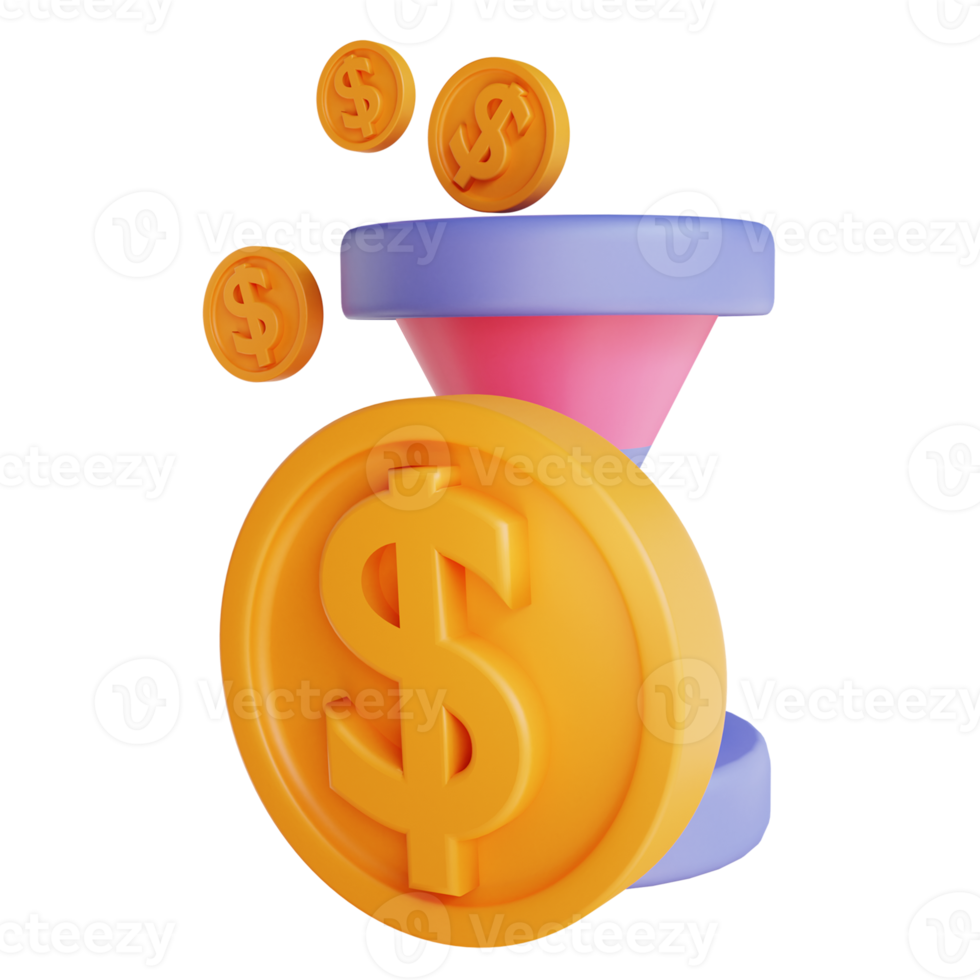 3D illustration tame and money png