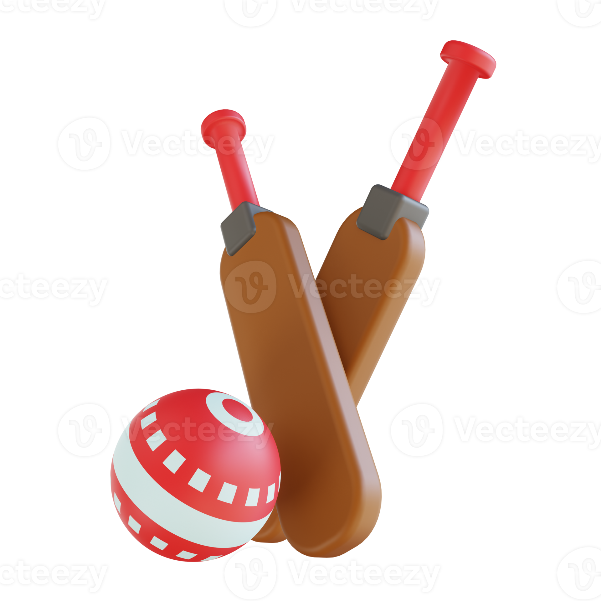 3D illustration Cricket ball and ball bat 10842659 PNG