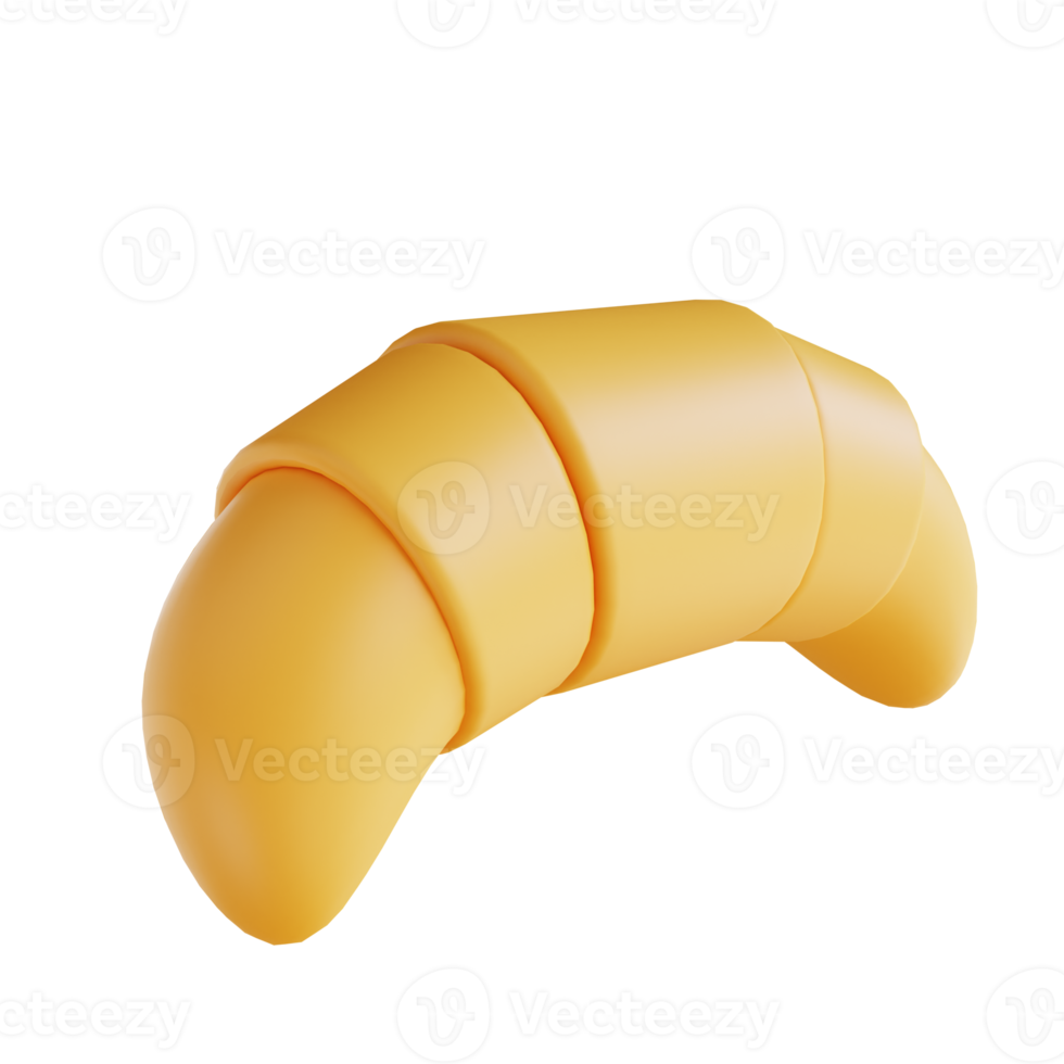 3D illustration croissant png
