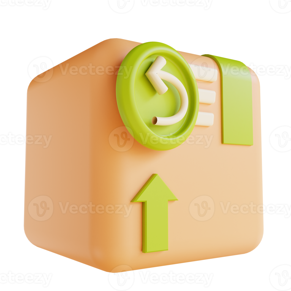 3D illustration return box png