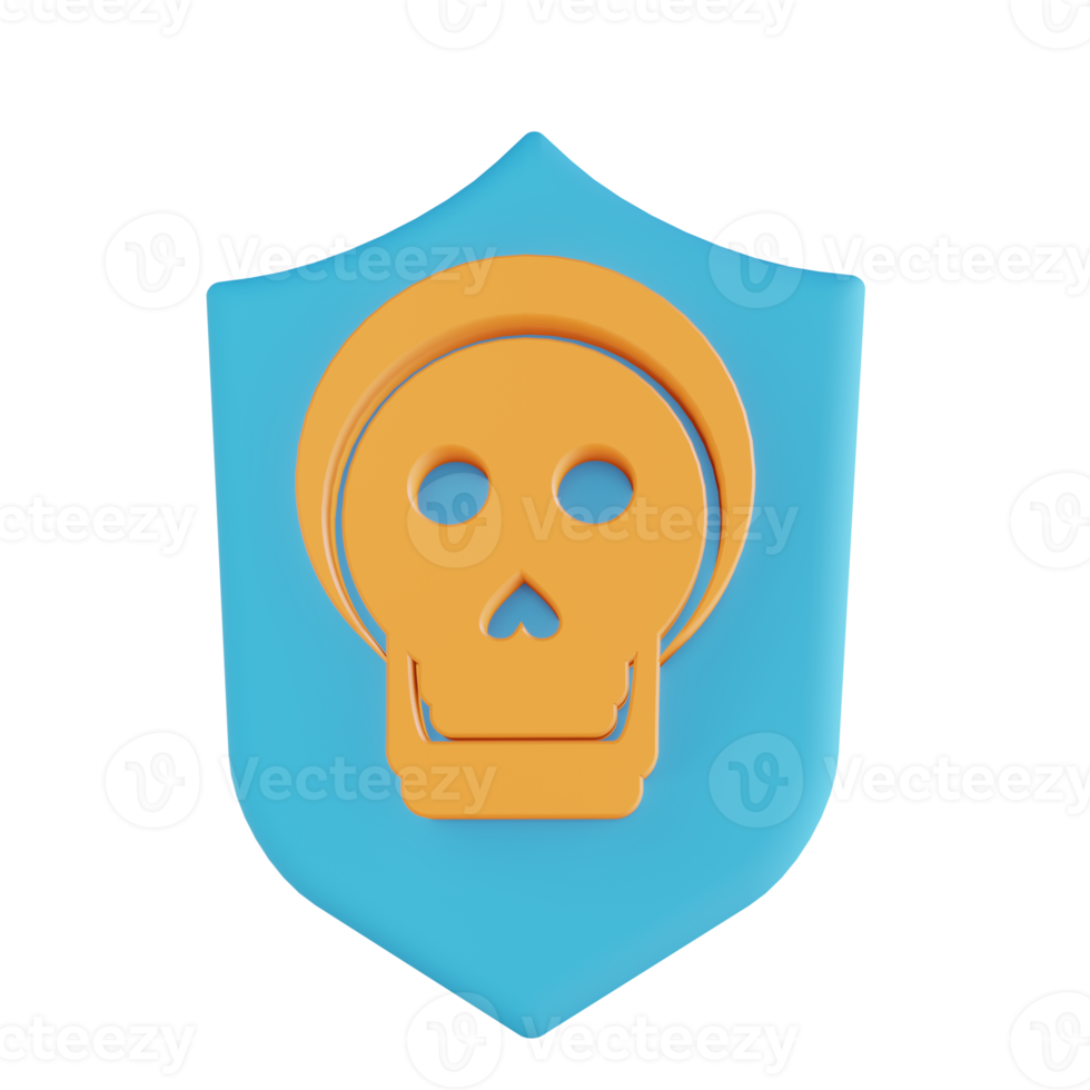 3D illustration virus security png