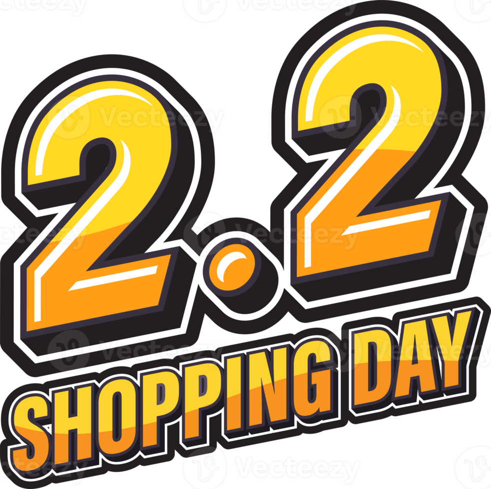 2.2 Shopping day text expression pop art png