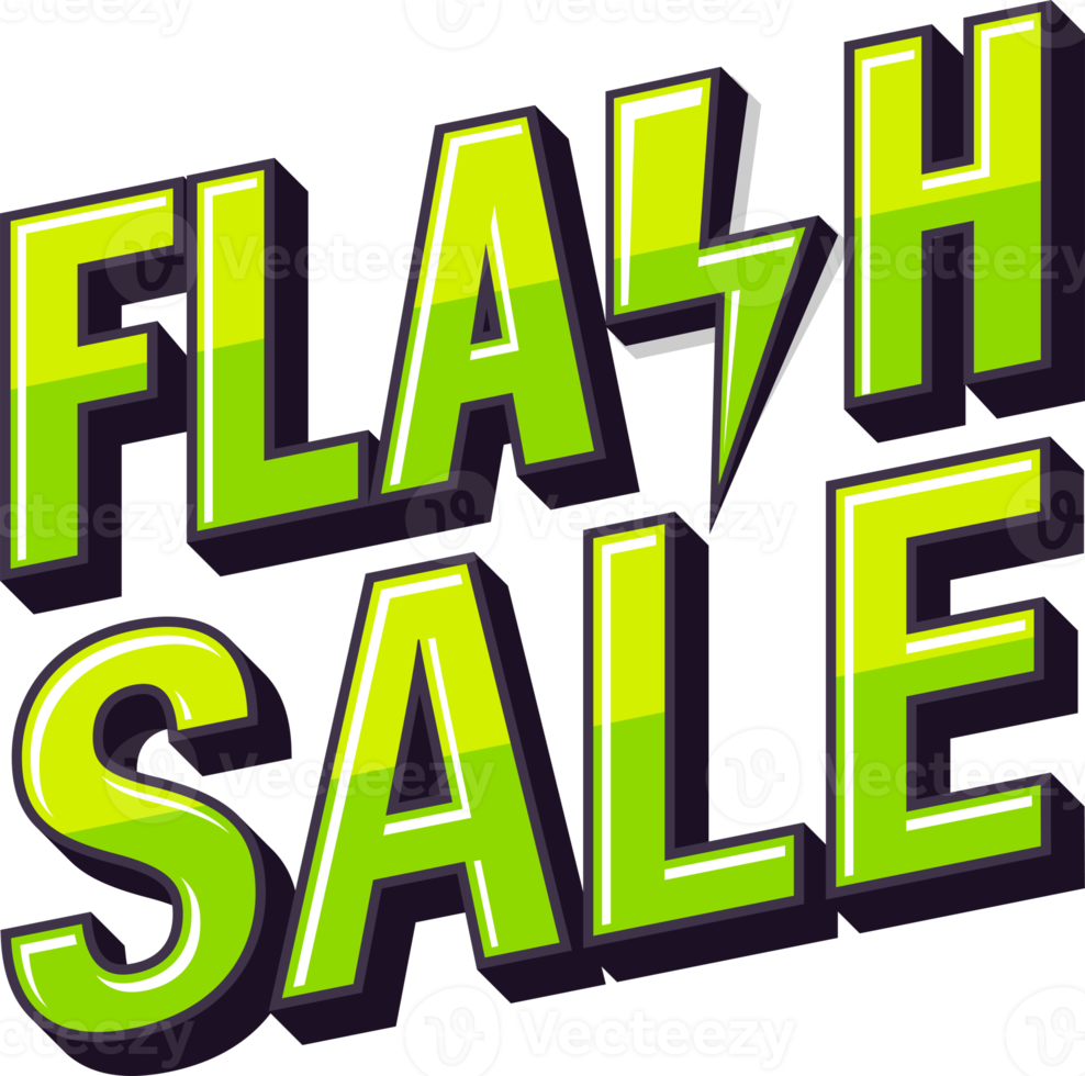 Flash Sale, Speech poster. Text art design. Online marketing png