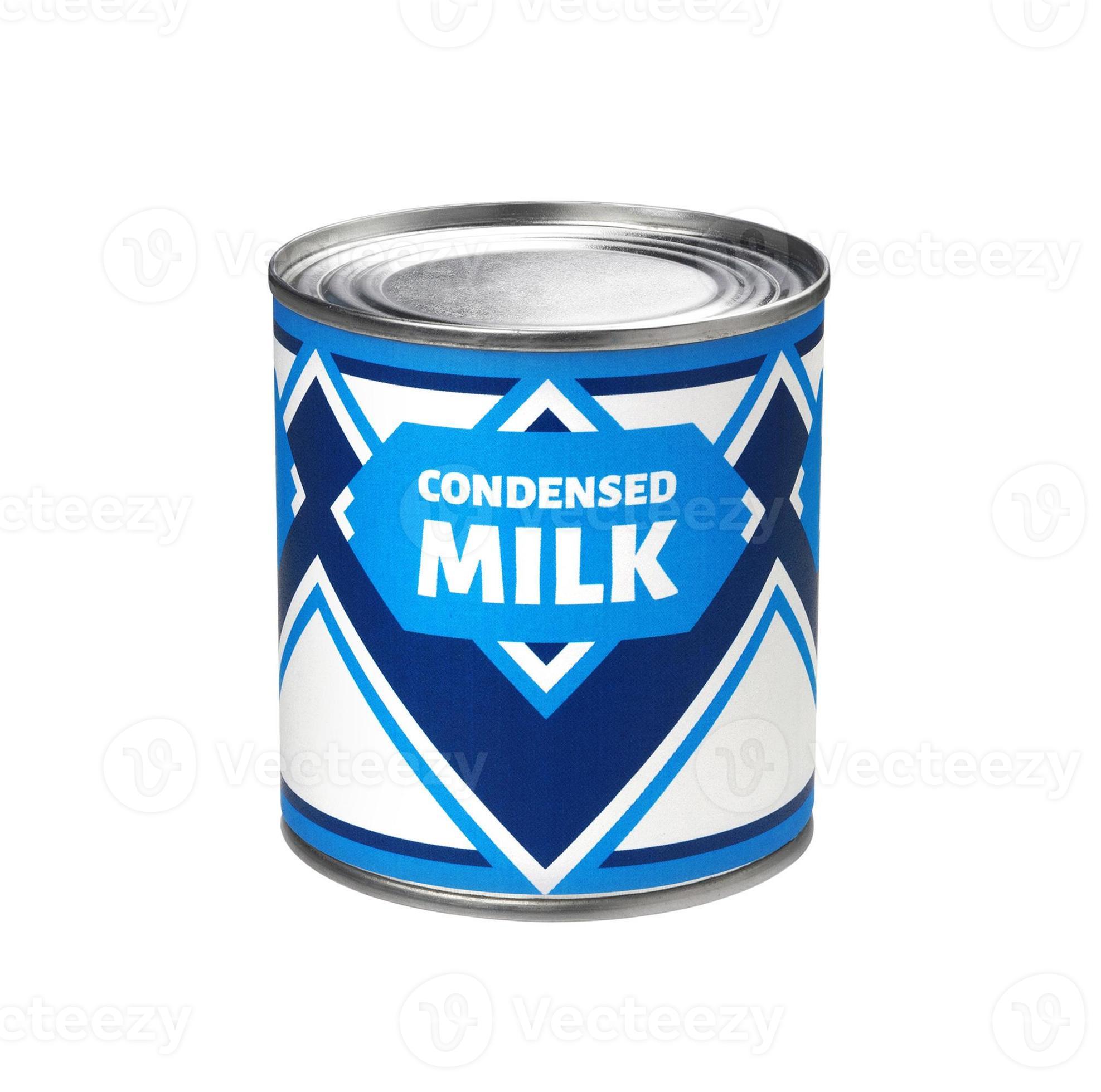 Condensed milk can isolated on white background 10842738 Stock Photo at