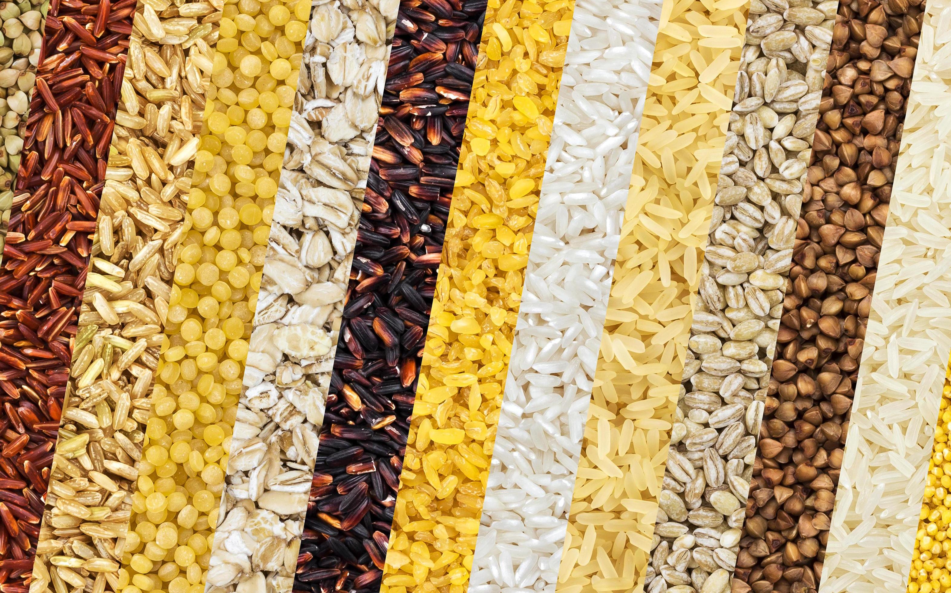 Different cereals, grains, rice and beans backgrounds 10842743 Stock Photo at Vecteezy