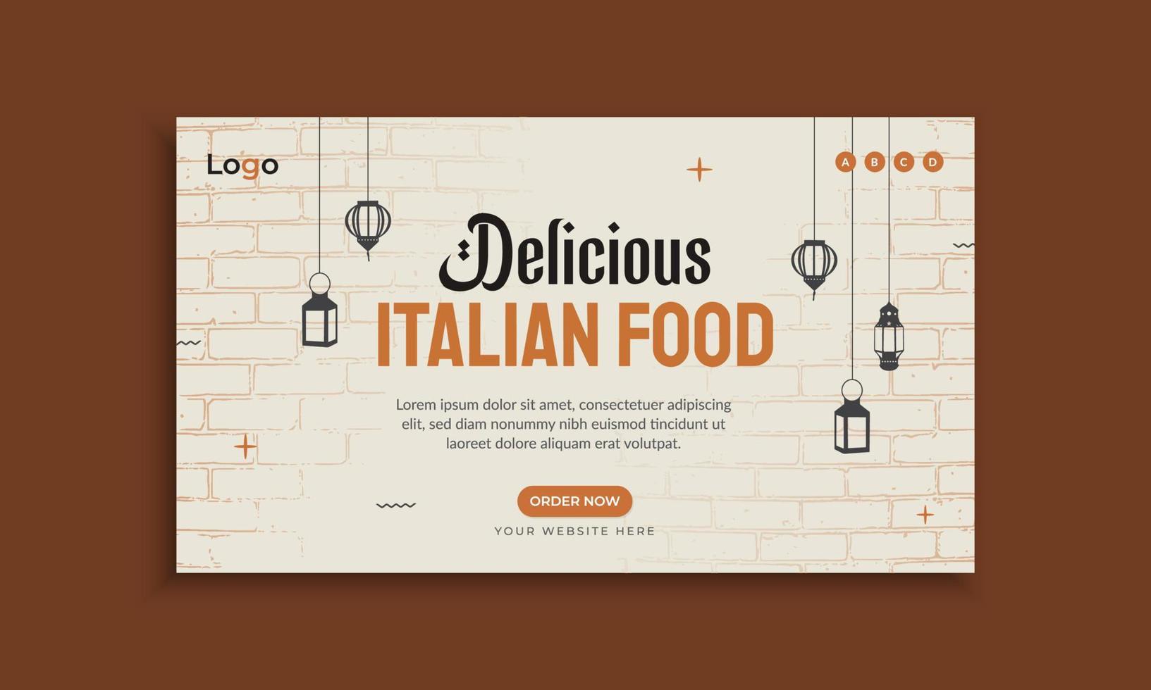 Food web banner templates with elegant Islamic Ramadan soft color background design vector