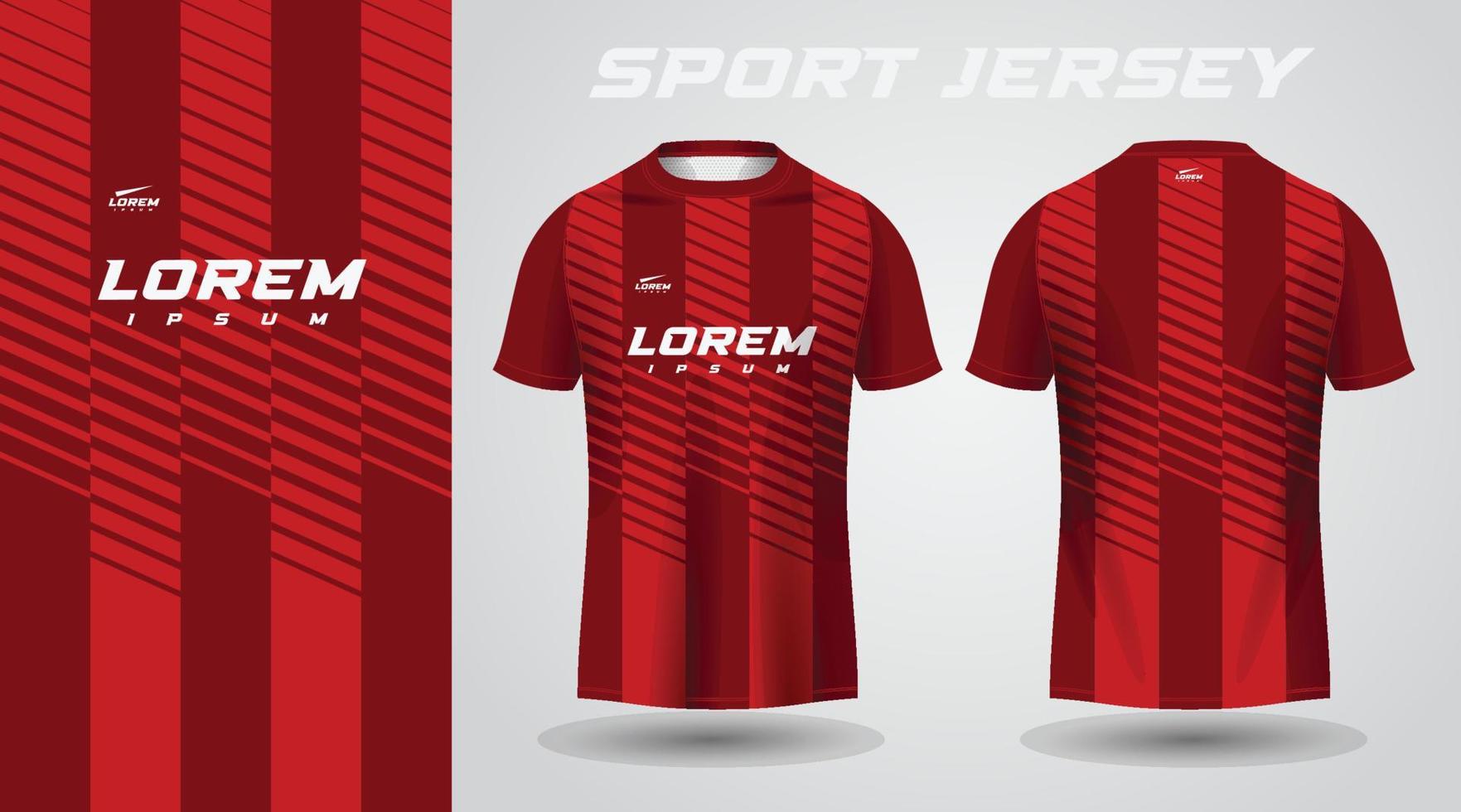 red shirt sport jersey design vector