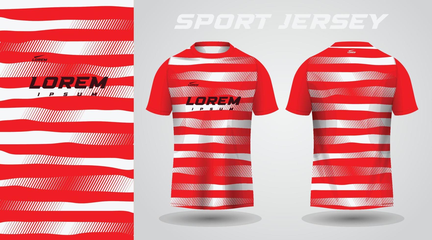 red shirt sport jersey design vector