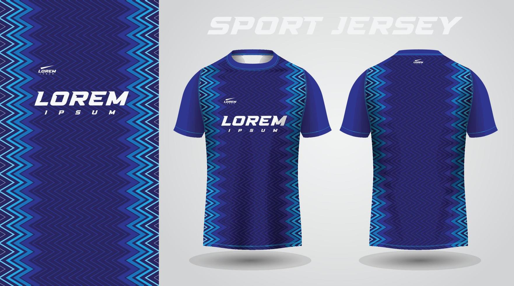 diseño de camiseta deportiva de camiseta azul vector
