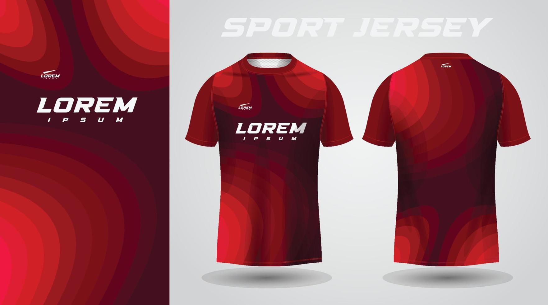 diseño de camiseta deportiva de camisa roja vector