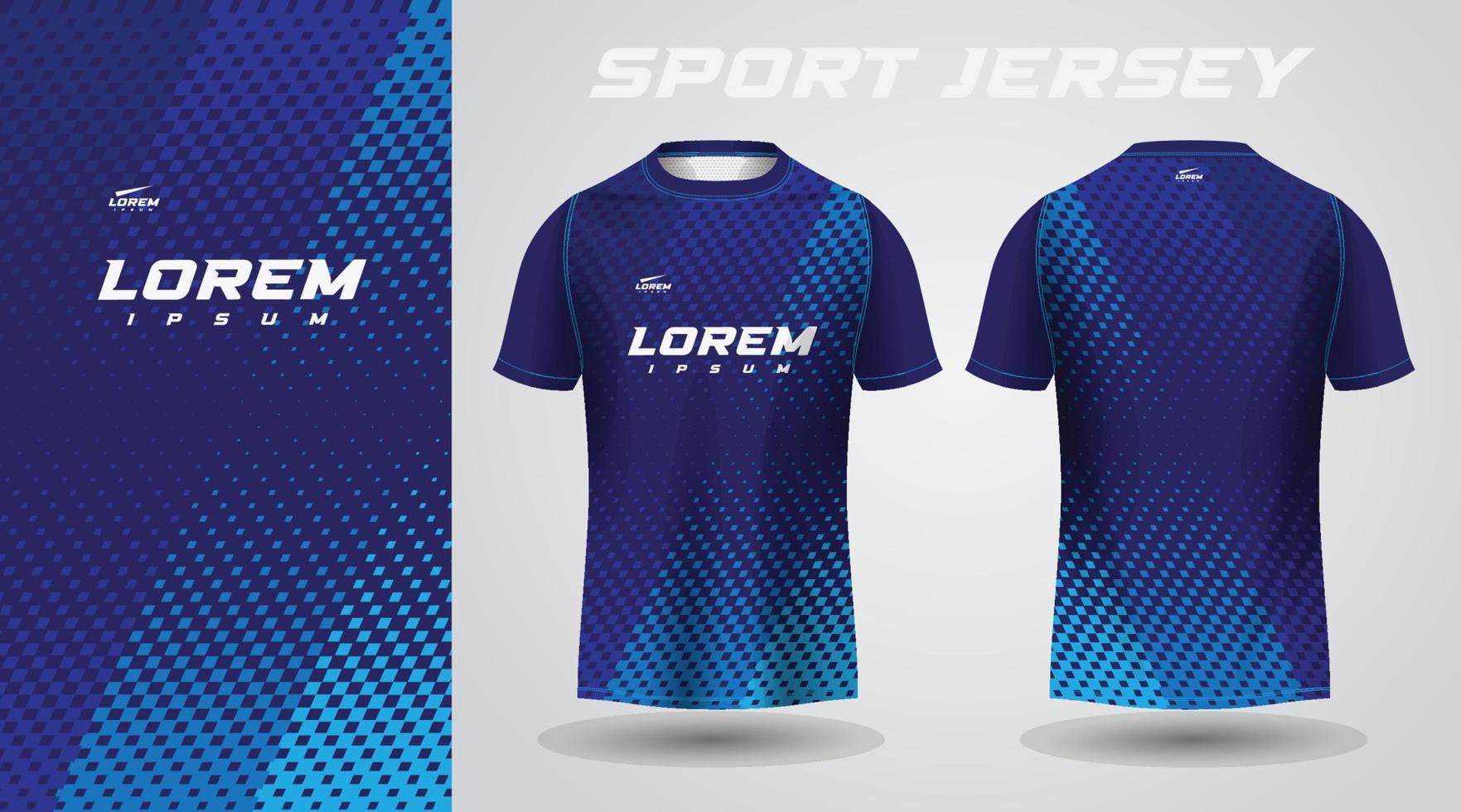 diseño de camiseta deportiva de camiseta azul vector