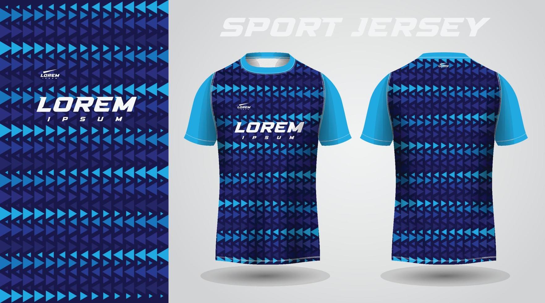 blue t-shirt sport jersey design vector