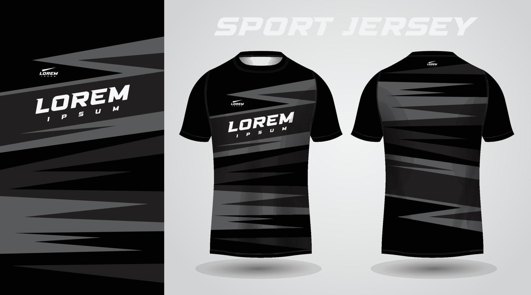 black shirt sport jersey design vector