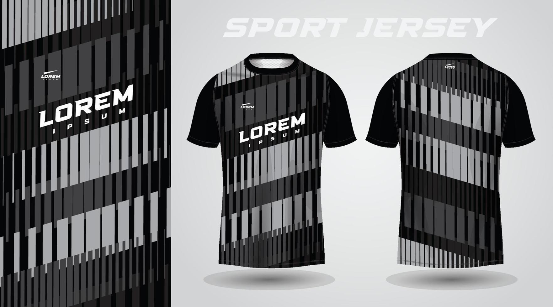 black shirt sport jersey design vector