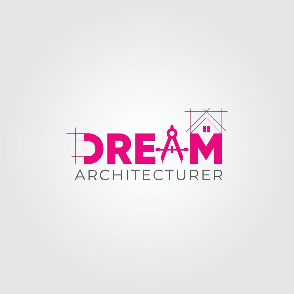 Dream Architecture creative Concept Logo Design. vector