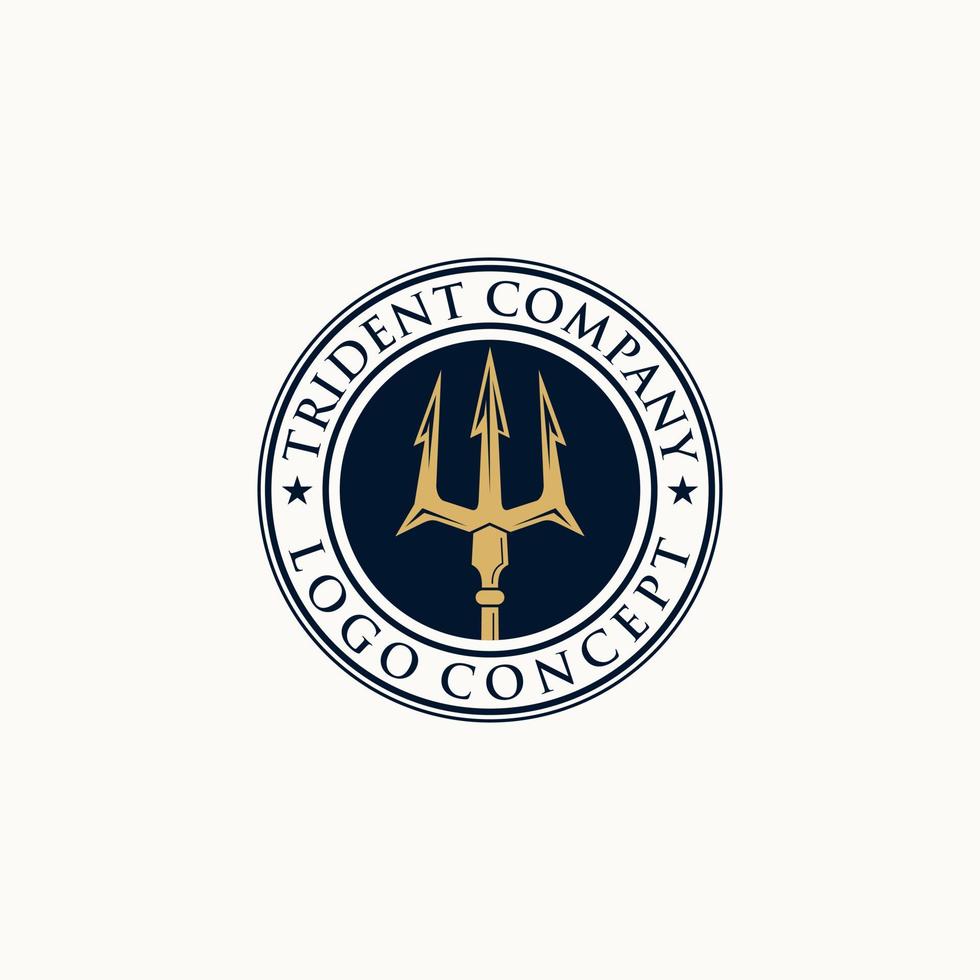 Trident Neptune God Poseidon Triton King - vector illustration, Trident Neptune God Poseidon Triton King  emblem design on a white background.