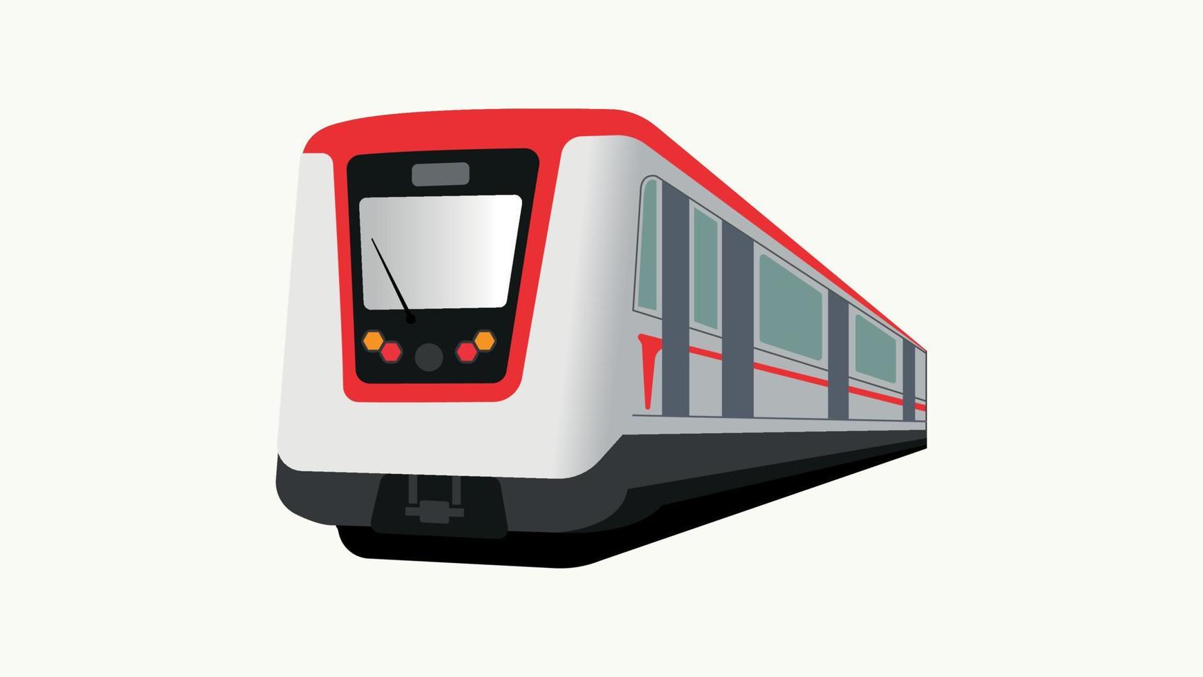 Ilustración de vector de tránsito de tren ligero o tren ligero