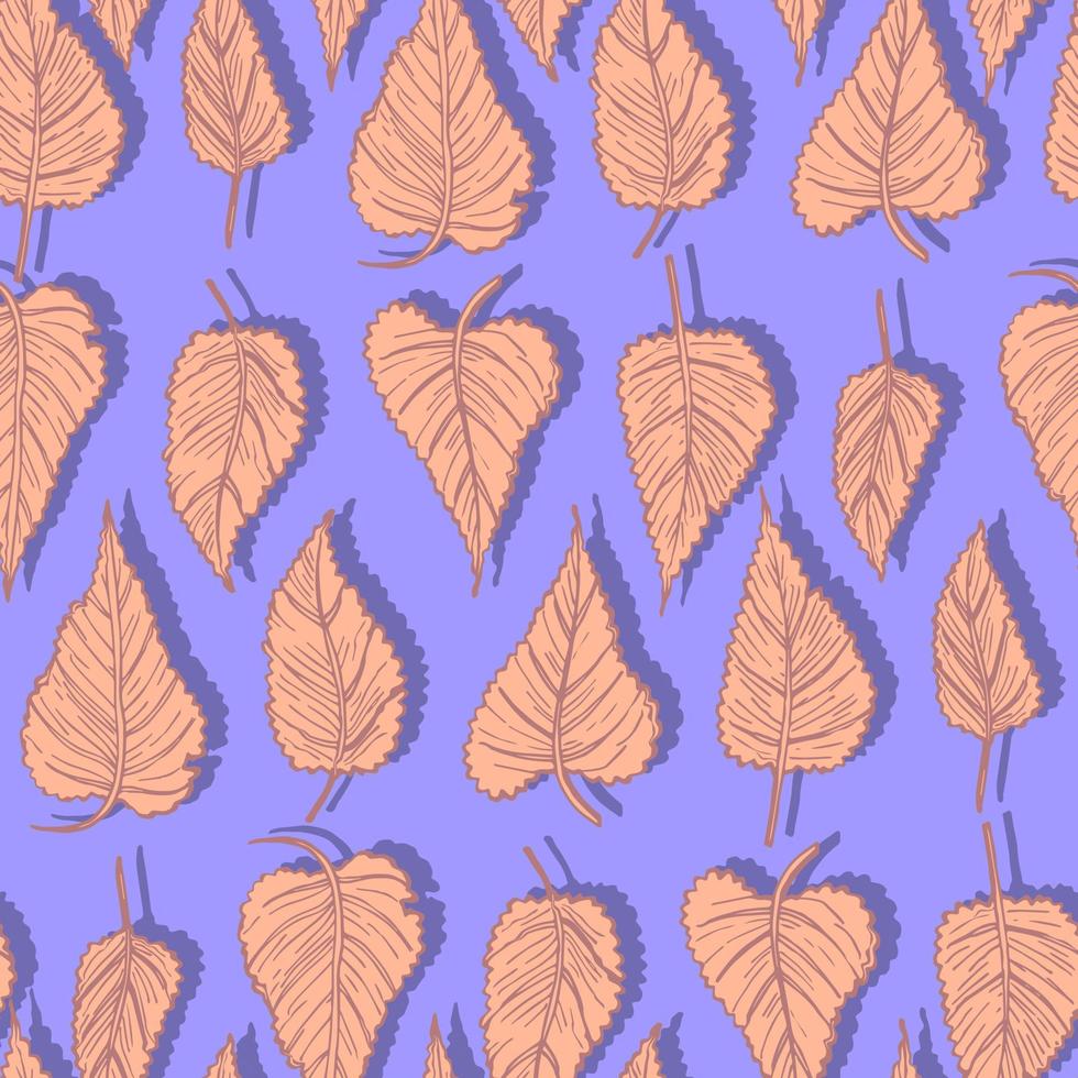 seasonal autumn fallen yellowed leaves vector seamless pattern for fabrics, prints, packaging and cards