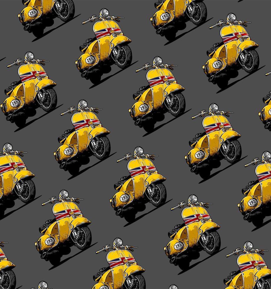 pattern classic scooter vector