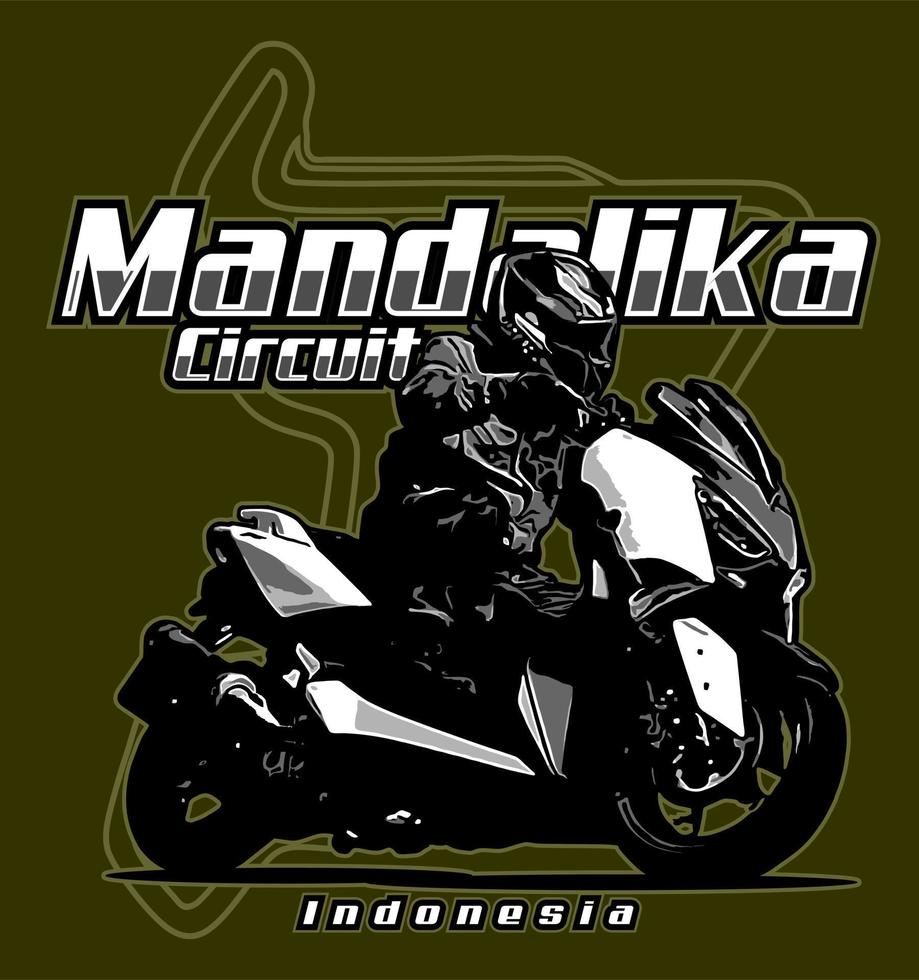 big automatic scooter mandalika circuit vector