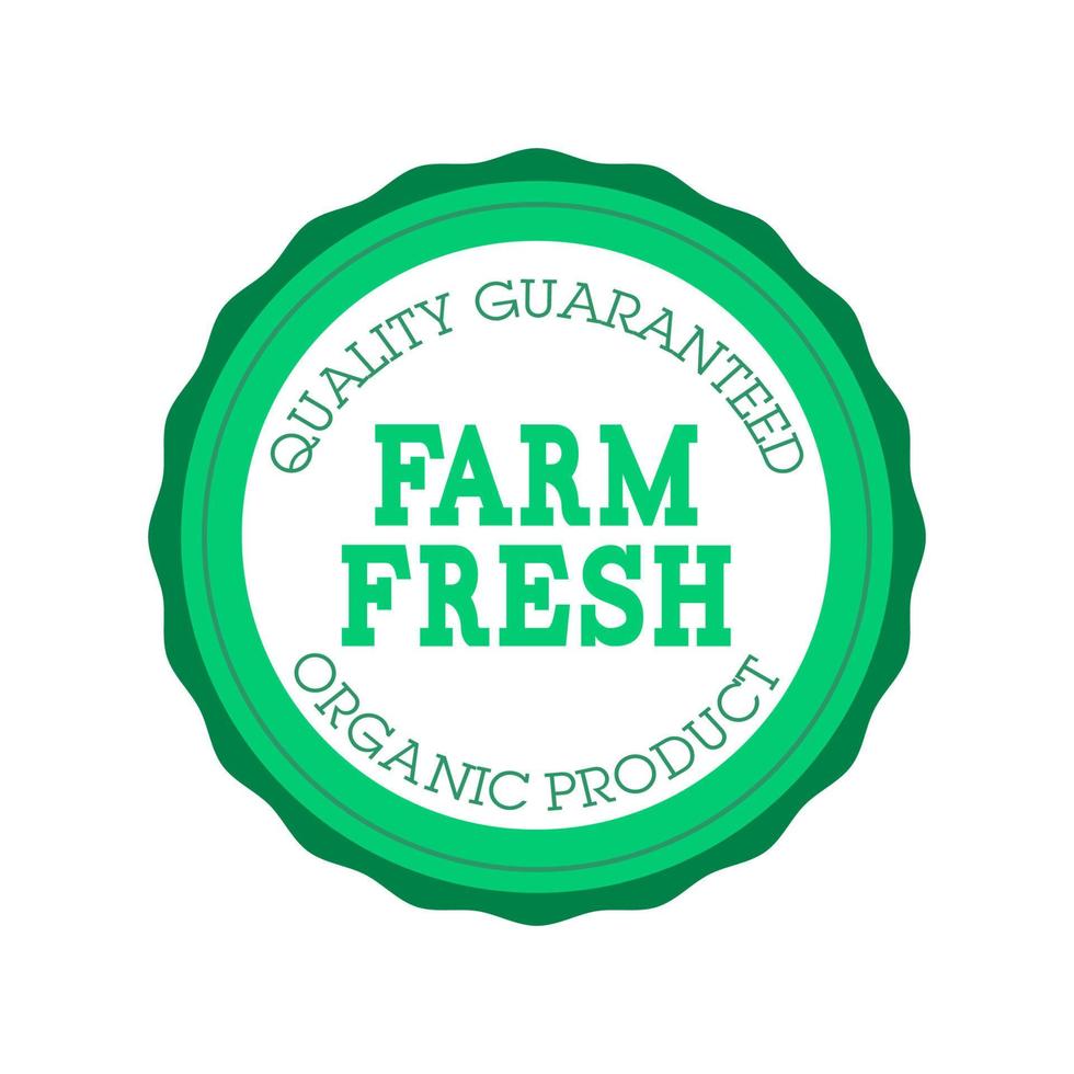 Food badge label vector icon symbol design illustration. Organic food badge farm fresh product health logo. Quality badg element menu banner cooking icon. Organic green shop drawn product label nature