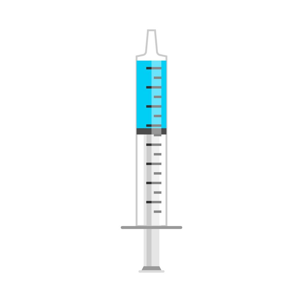 signo de enfermedad de instrumento de herramienta de jeringa médica. inyección vacuna vector plano icono inmunización