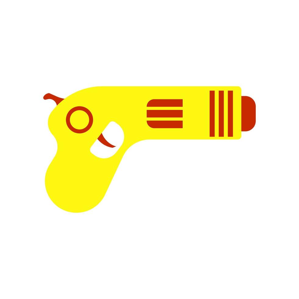 pistola futurista ilustración vectorial arma láser. pistola de juego futurista de ciencia ficción. pistola pistola icono alienígena futuro militar. fantasía de icono de equipo de explosión de rayos espaciales. fáser de la máquina láser vector