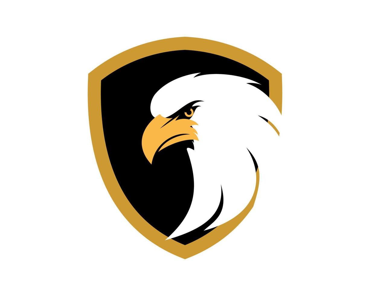 Shield shape with eagle inside vector