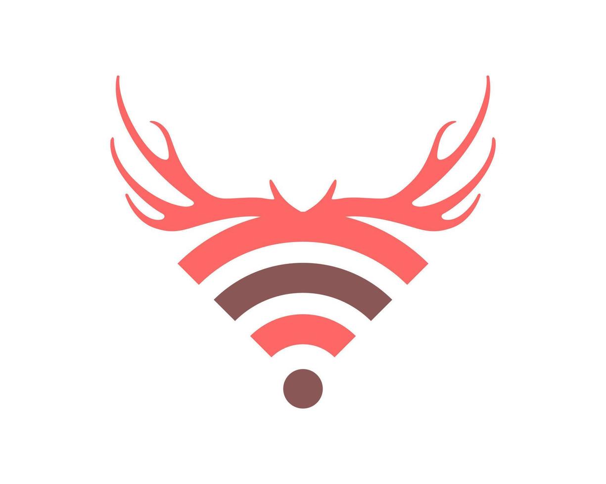 Signal symbol with deer antlers vector