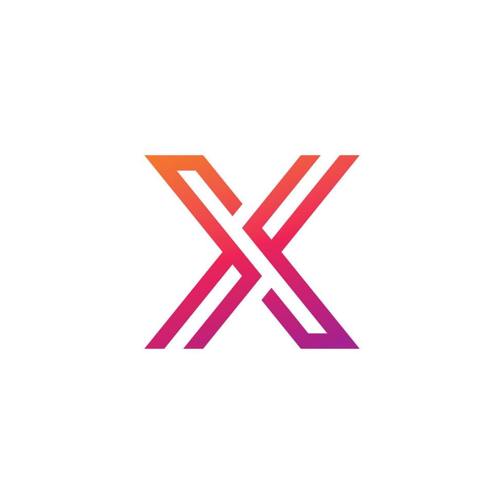 diseño y plantilla del logotipo x. letras creativas basadas en las iniciales del icono x en el vector. vector