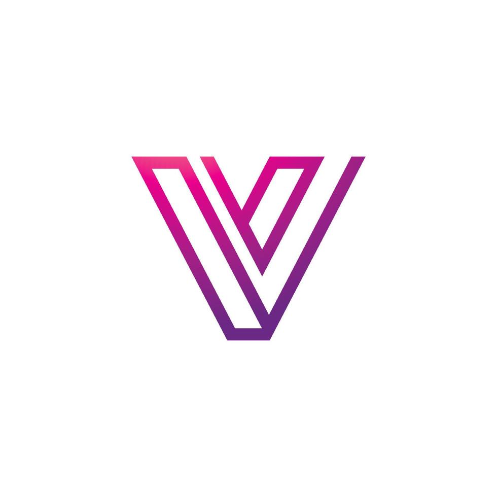 V Line Logo Design and template. Creative X icon initials Line Letters in vector. vector