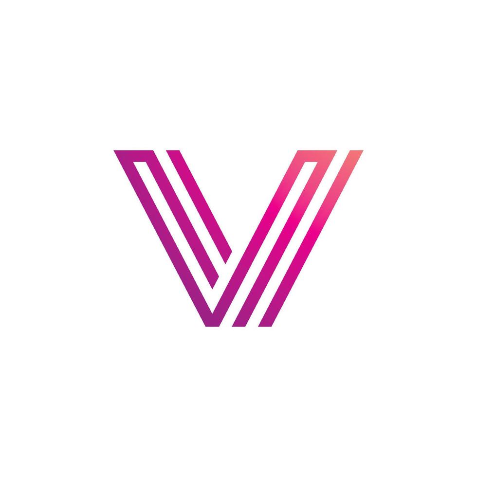 V Logo Design and template. Creative V icon initials based Letters in vector. vector