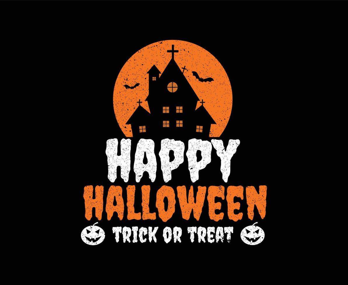 feliz halloween vector diseño de camiseta