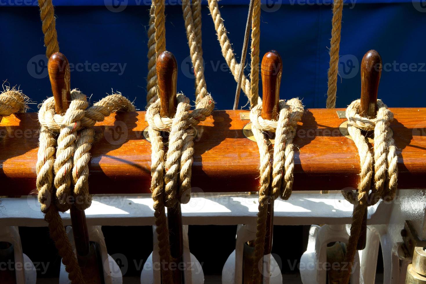 Ropes at a tall ship photo