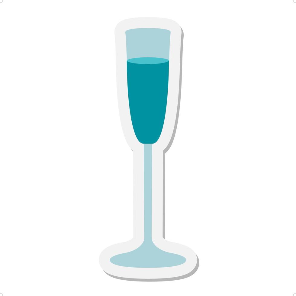 champagne flute sticker 10845762 Vector Art at Vecteezy