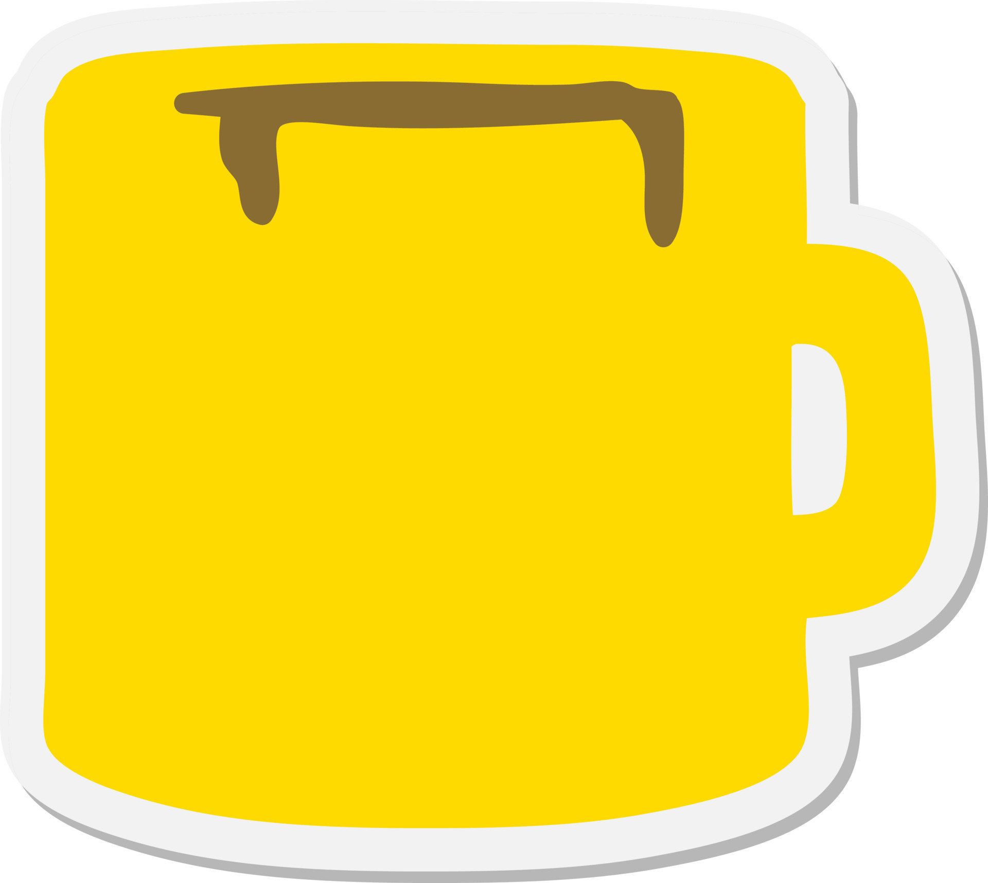 coffee mug sticker 10845775 Vector Art at Vecteezy