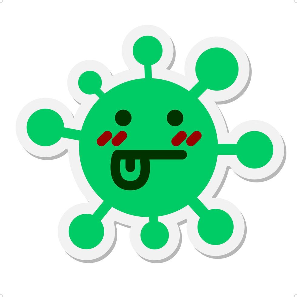 confused lost virus sticker vector