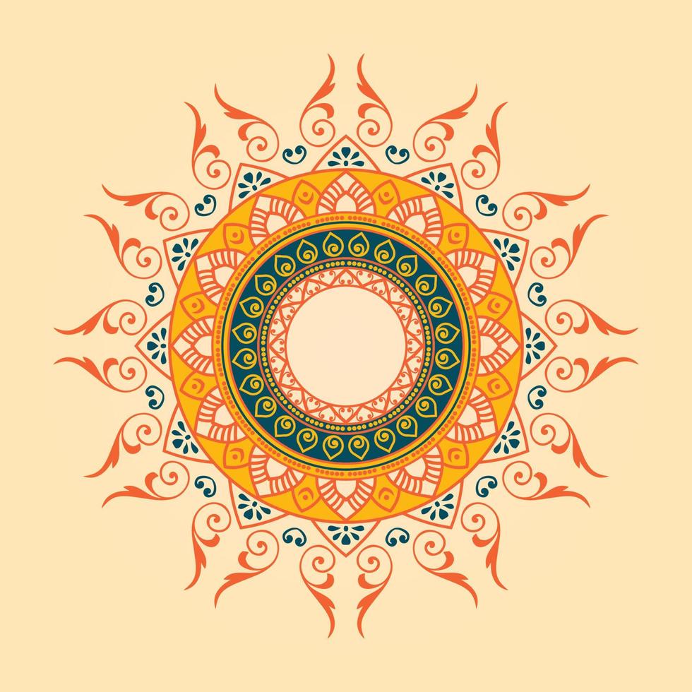 Mandala design background vector