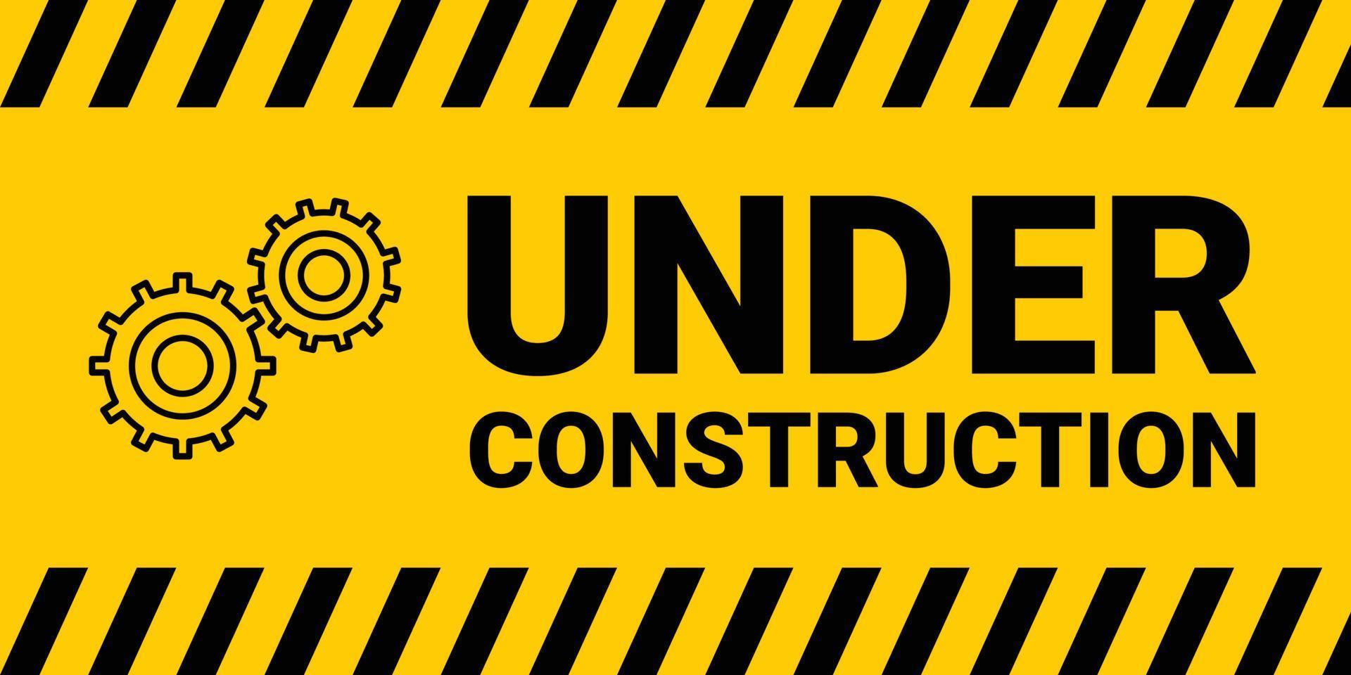Under construction industrial background vector