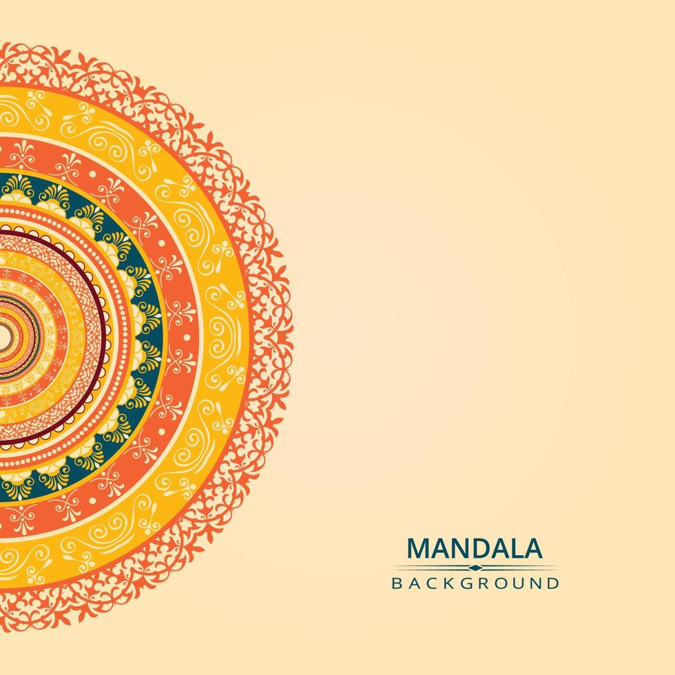 Mandala design background vector