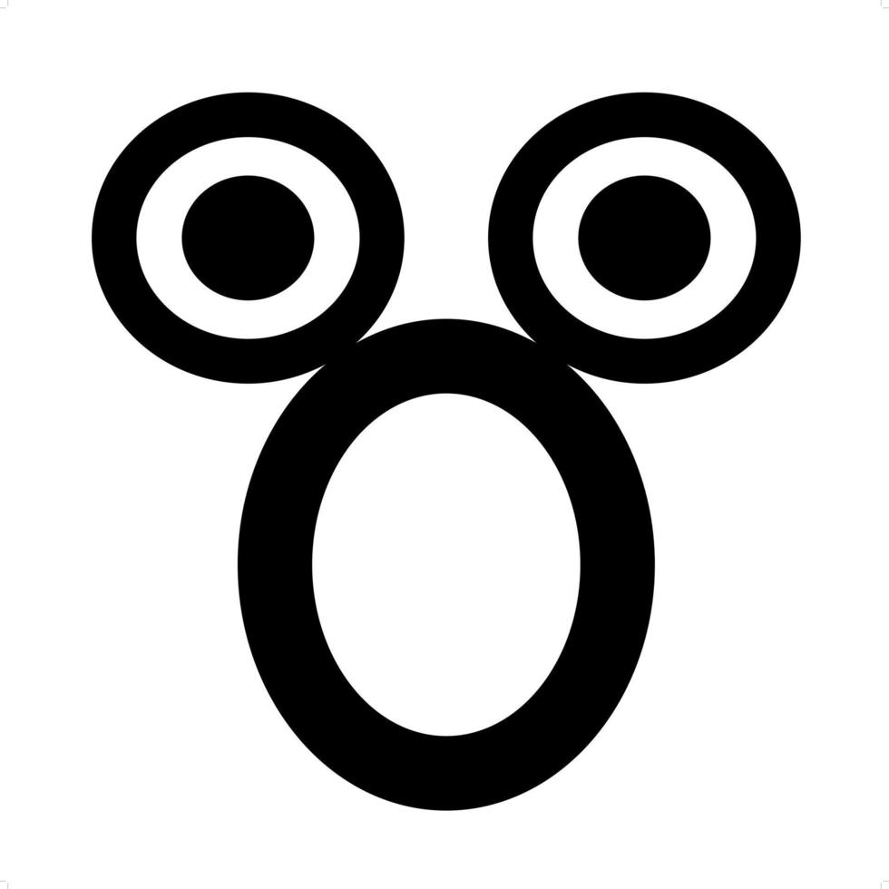 gasping shocked face icon vector