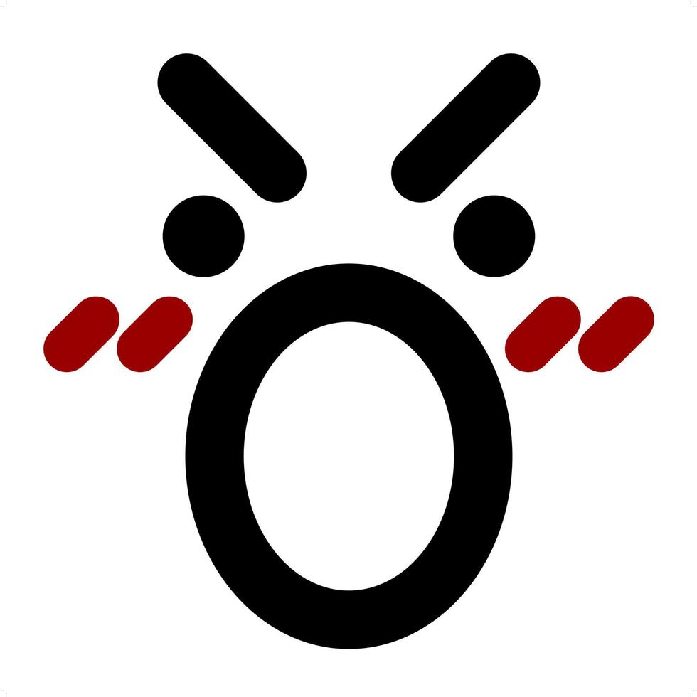 shouting face icon vector