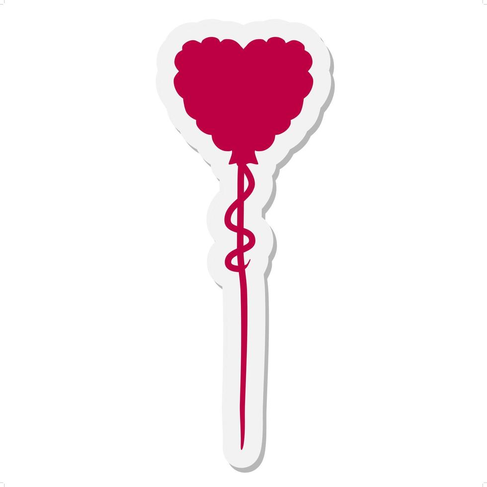 valentine balloon sticker vector