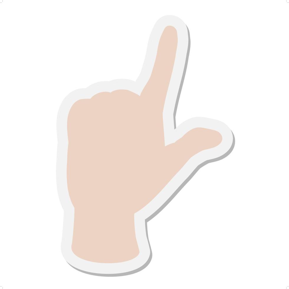 pointing hand sticker vector